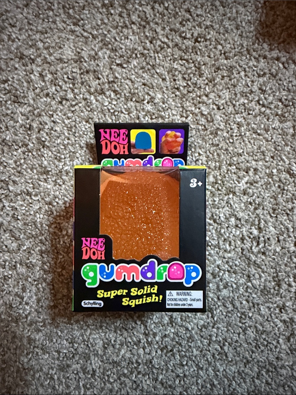 Needoh Gumdrop Super Solid Squish! Toy - Orange